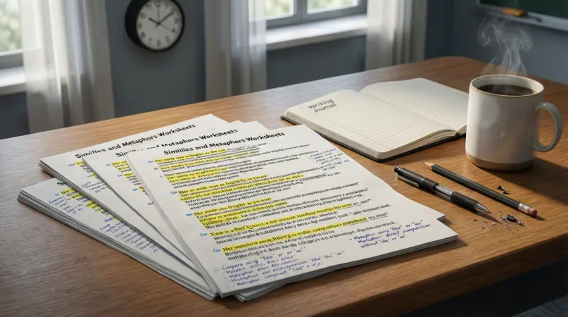 Similes and Metaphors Worksheets