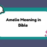 Amelia Meaning in Bible