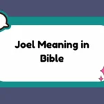 Joel Meaning in Bible